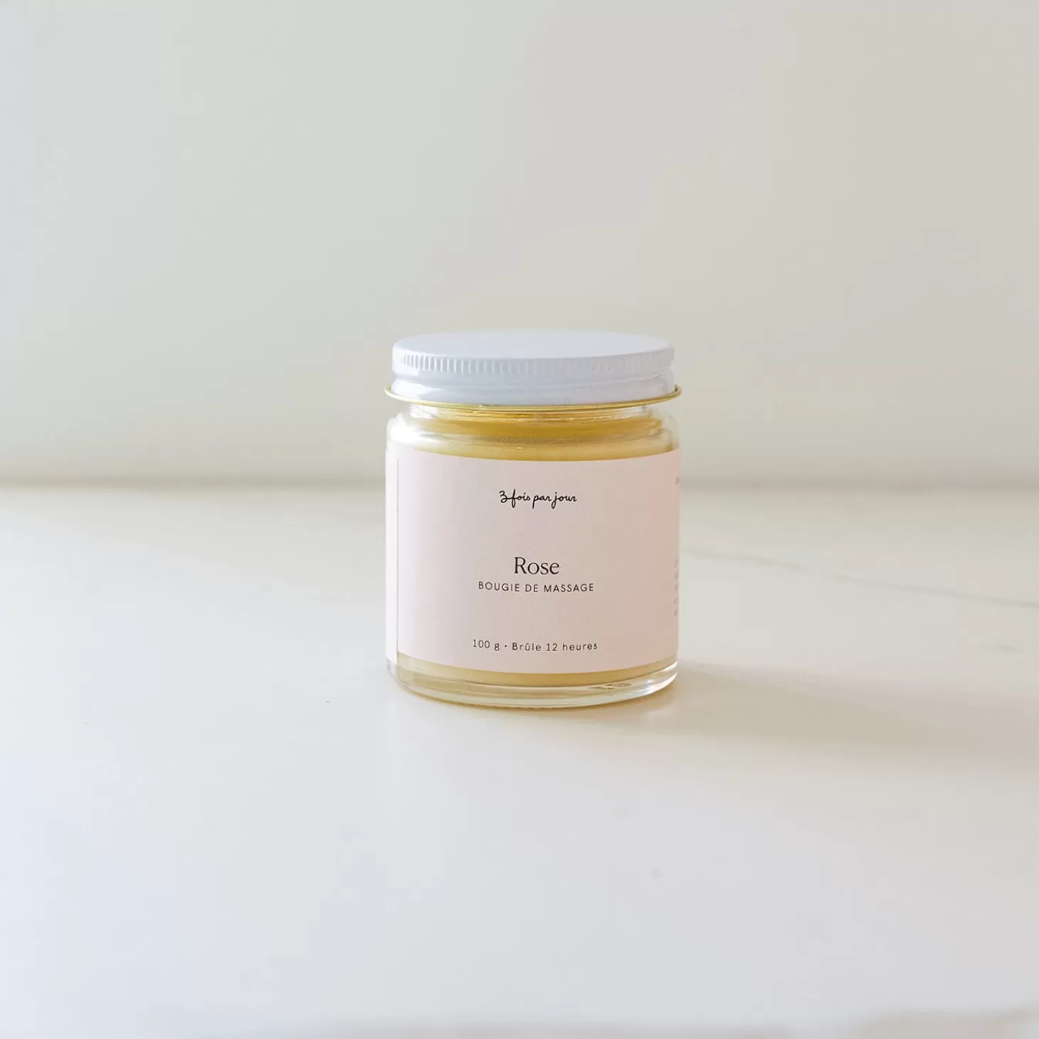 Trois fois par jour Bougie De Massage - Rose New