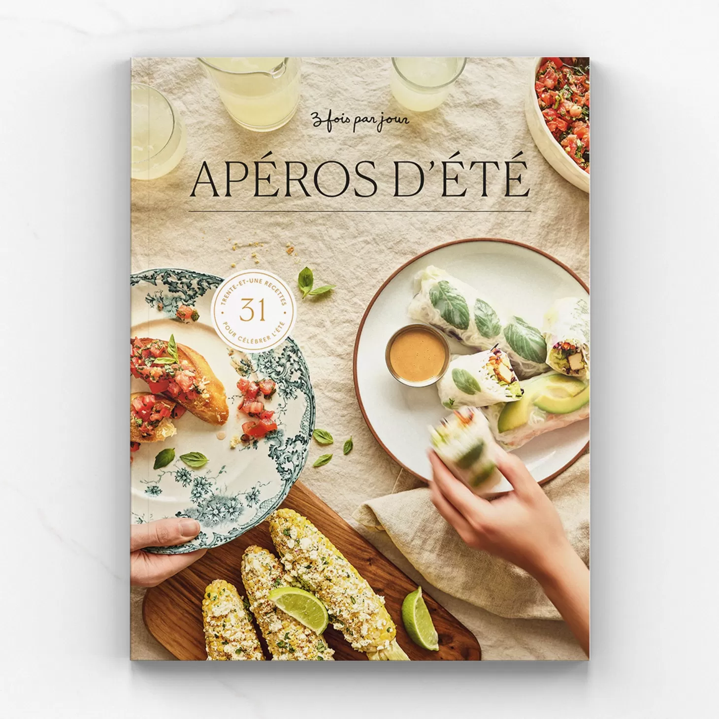 Trois fois par jour Carnet De Recettes - Aperos D'Ete Shop