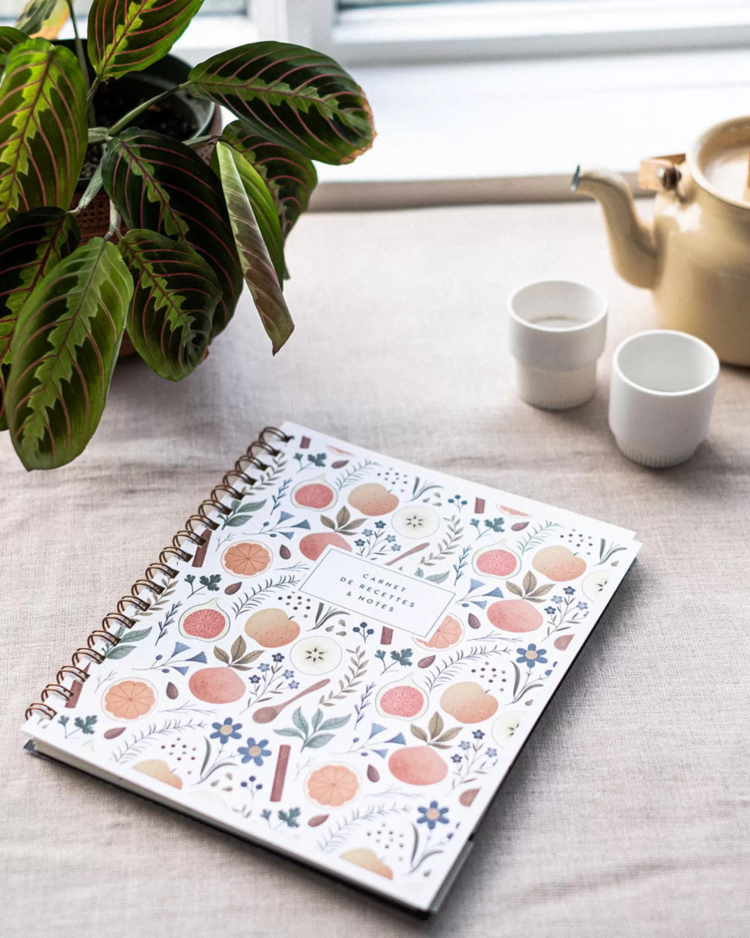 Trois fois par jour Carnet De Recettes & Notes - Creme Store