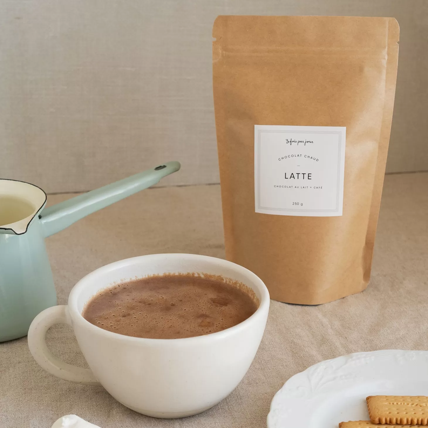 Trois fois par jour Chocolat Chaud Latte Discount