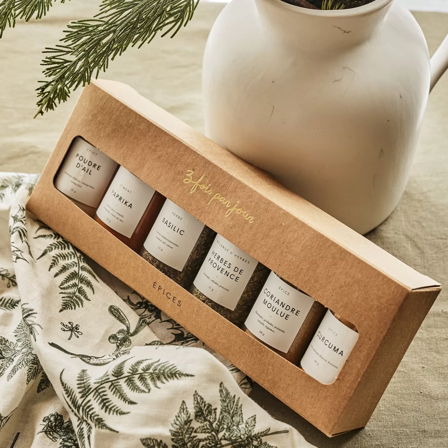 Trois fois par jour Coffret | 6 Pots D'Epices Indispensables Best