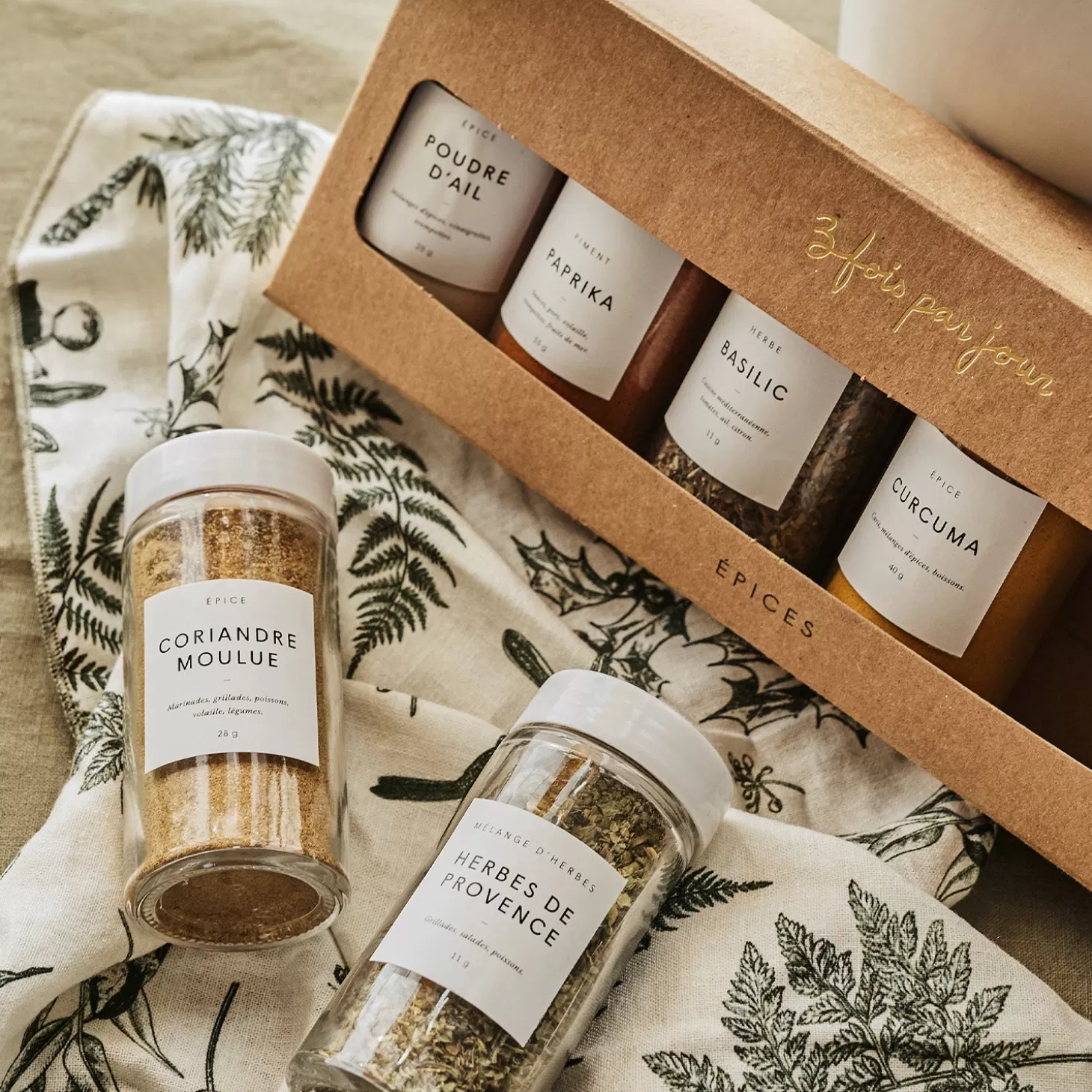 Trois fois par jour Coffret | 6 Pots D'Epices Indispensables Best