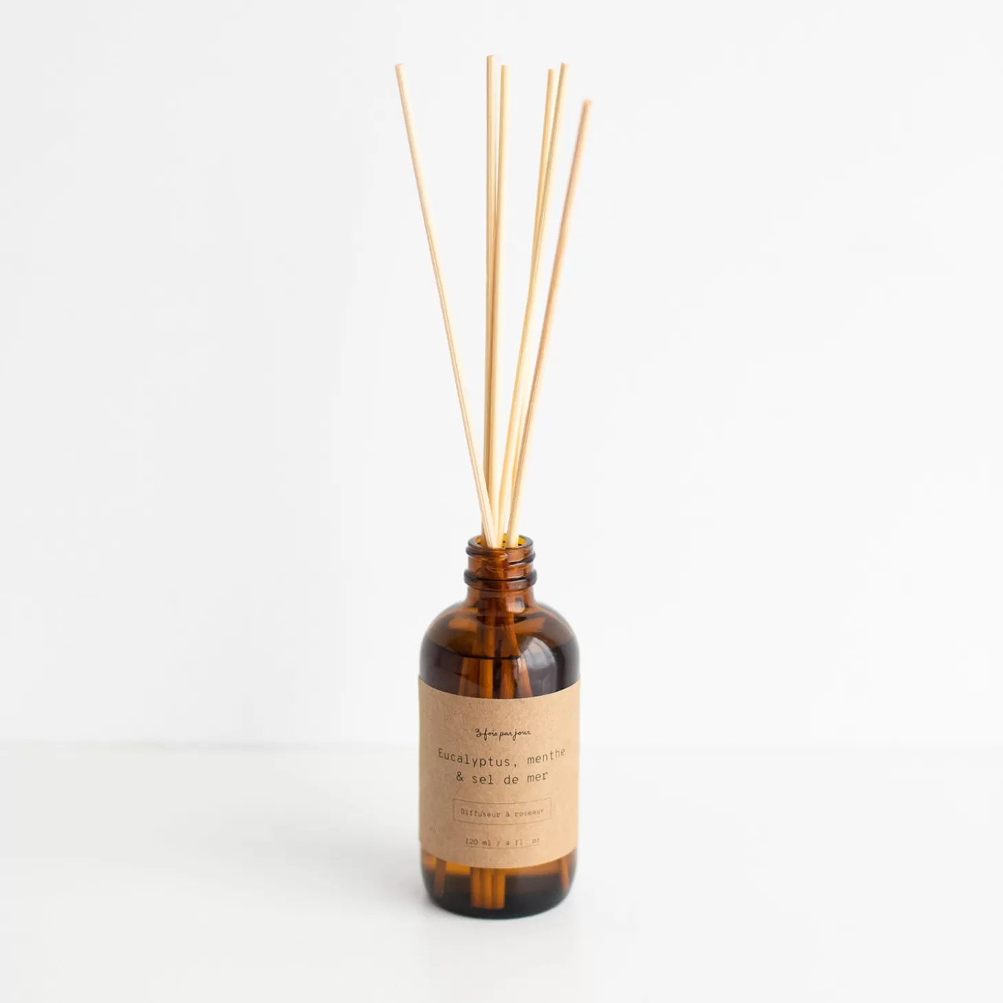 Trois fois par jour Diffuseur À Roseaux - Eucalyptus, Menthe & Sel De Mer Fashion