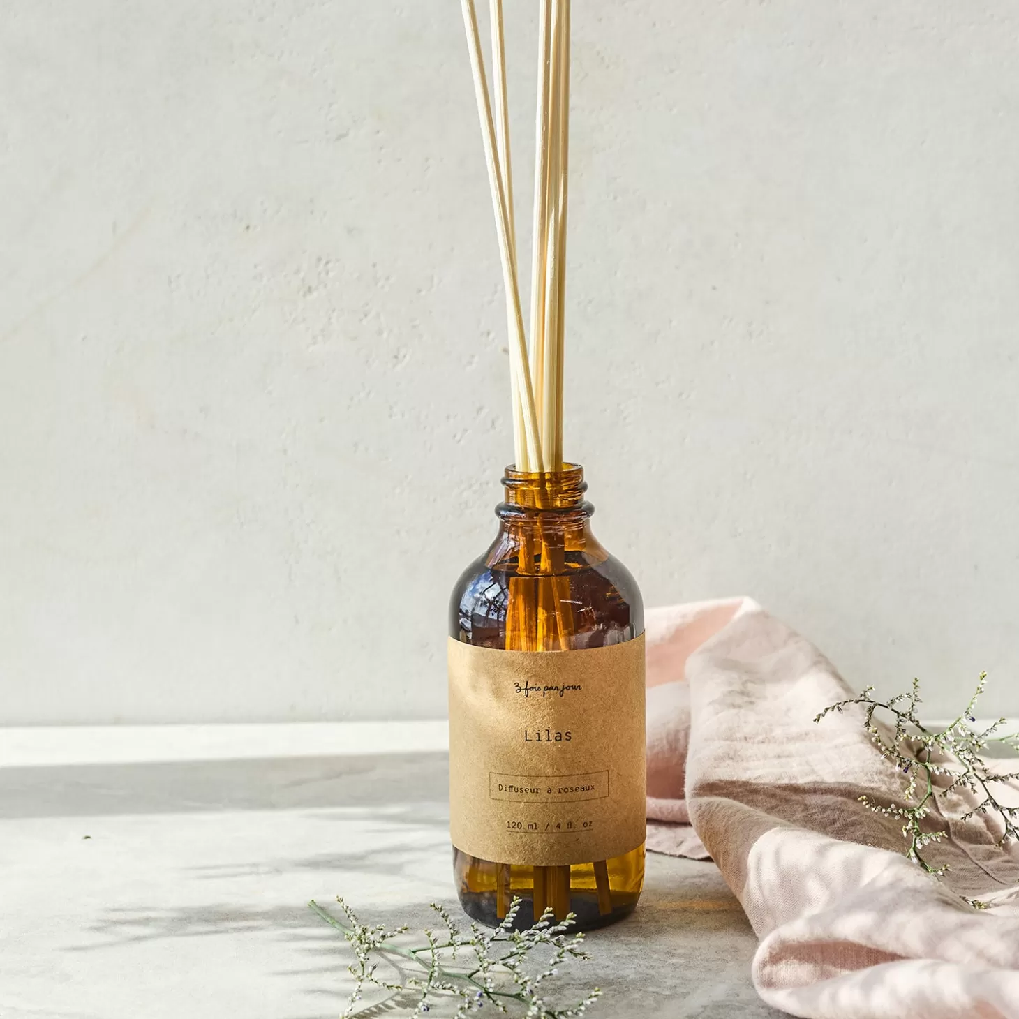 Trois fois par jour Diffuseur À Roseaux - Lilas Flash Sale