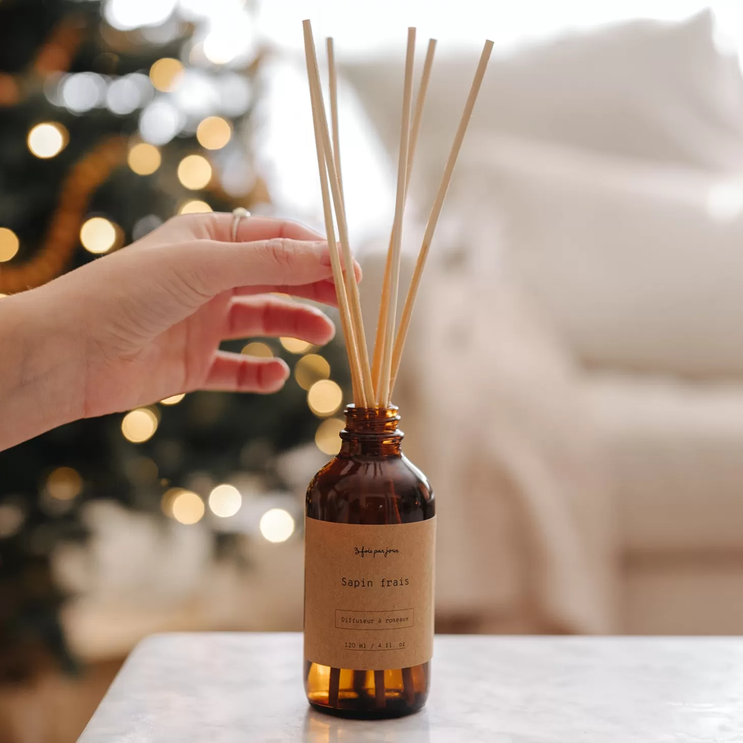 Trois fois par jour Diffuseur À Roseaux Sapin Frais Flash Sale