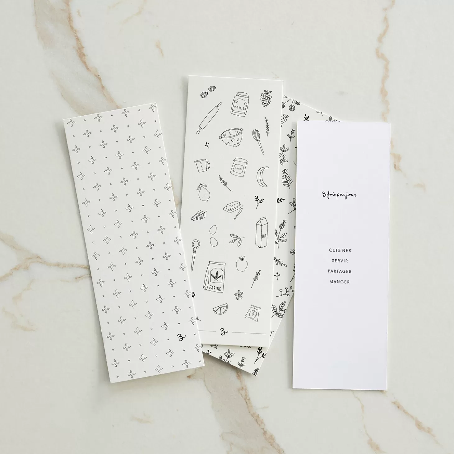 Trois fois par jour Ensemble | 4 Marque-Pages Indispensables Fashion