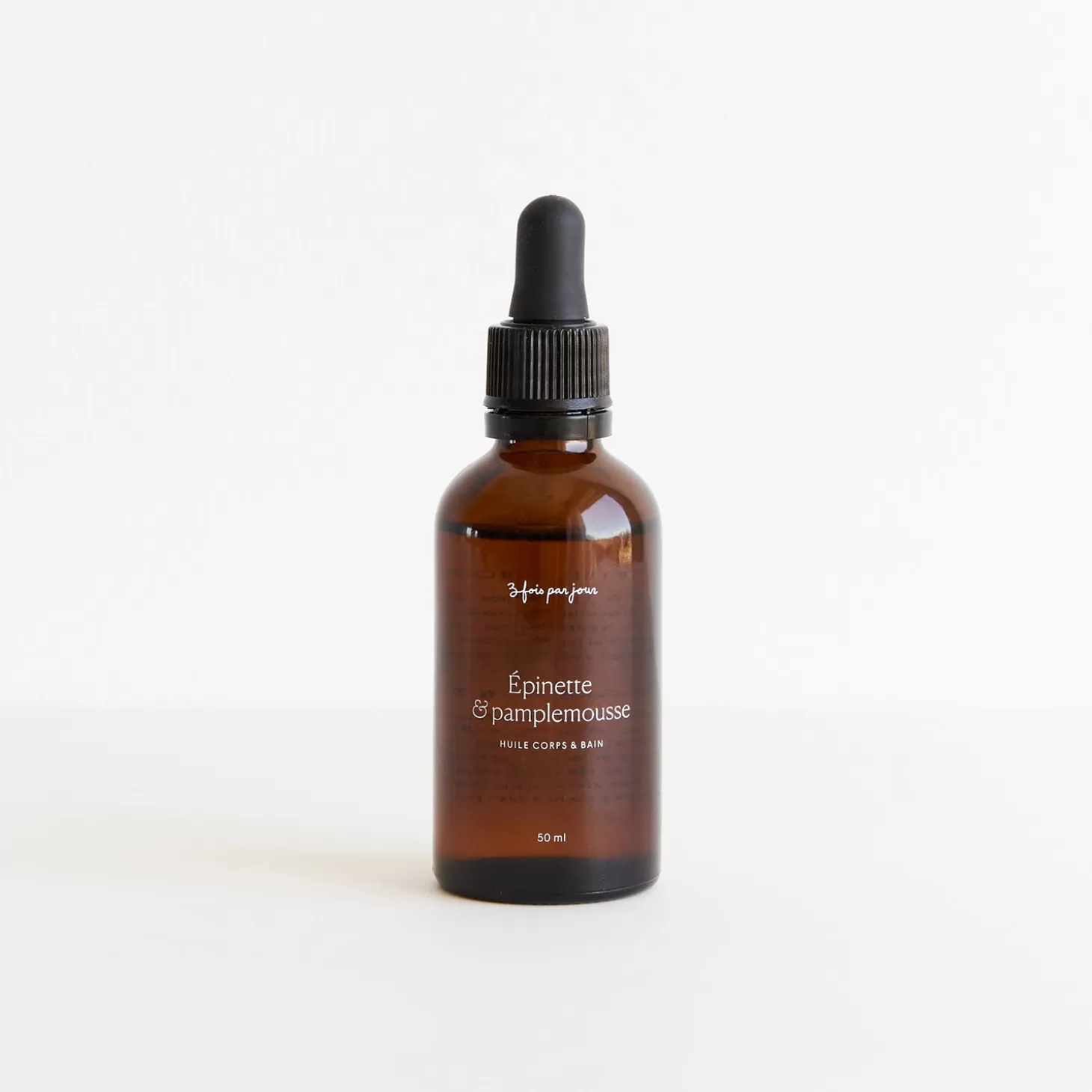 Trois fois par jour Huile Pour Le Corps & Bain Epinette & Pamplemousse Clearance