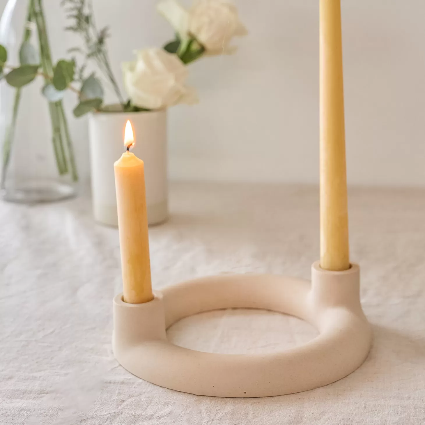 Trois fois par jour Porte-Chandelle En Céramique Grand Online