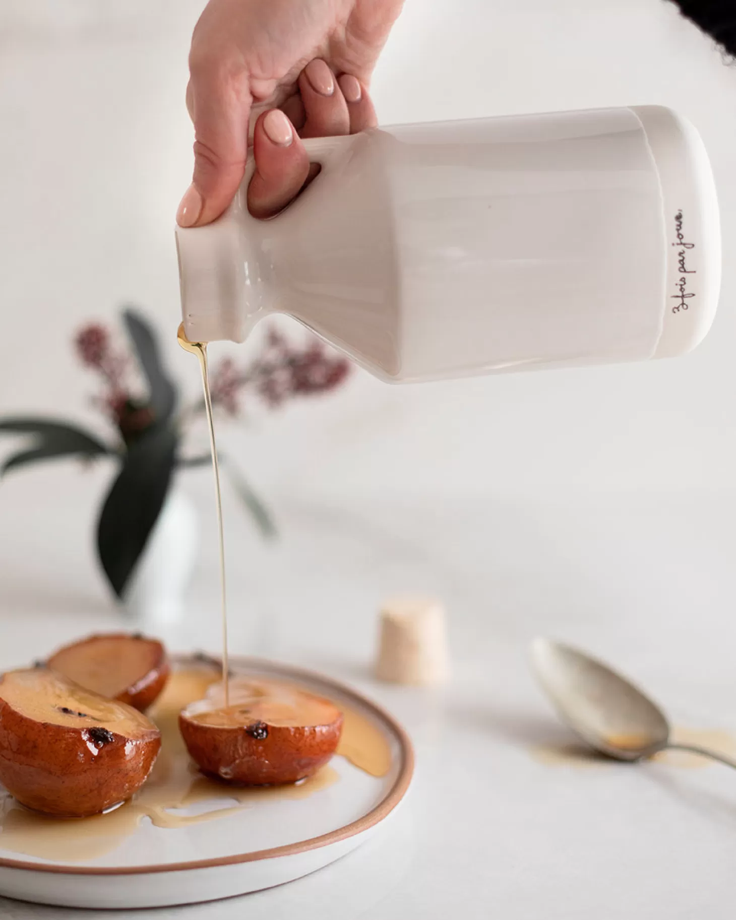 Trois fois par jour Pot De Sirop En Céramique Cheap