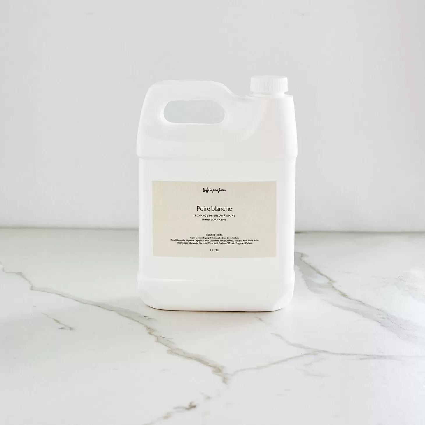Trois fois par jour Recharge 1 L - Savon A Mains - Poire Blanche Store