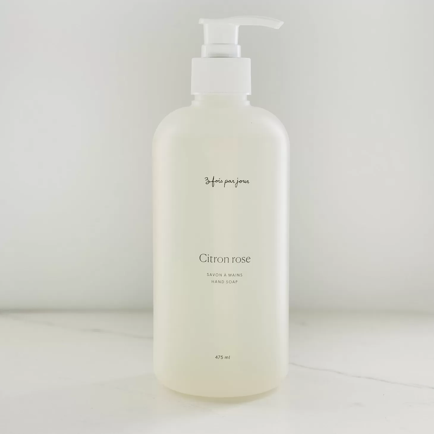Trois fois par jour Savon A Mains — Citron Rose Hot