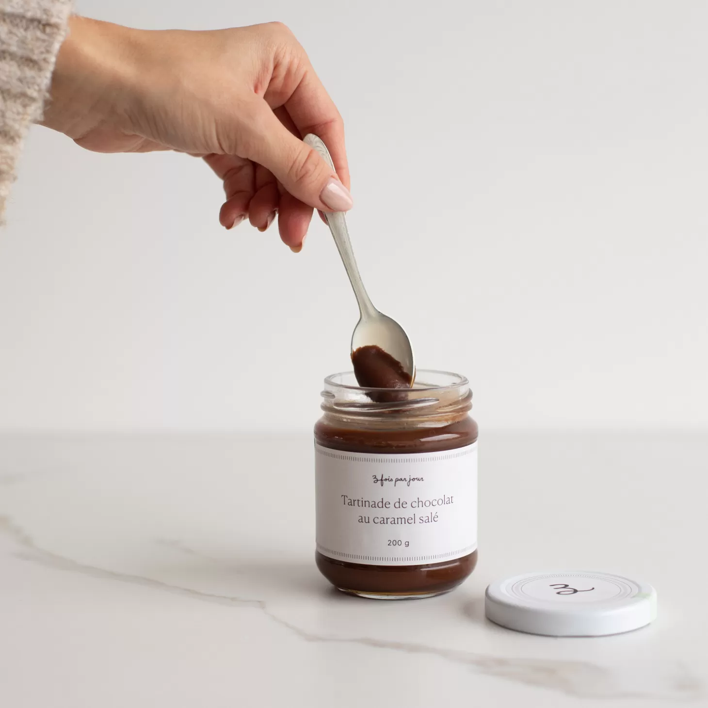 Trois fois par jour Tartinade Chocolat & Caramel A La Fleur De Sel Sale
